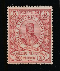 Italy a 1910 plebiscite 5c+5c  Mint (looks unhinged)