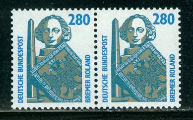 Germany Bund Scott # 1535,  horiz.pair, mint nh, variation