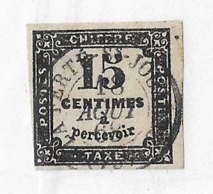 France Sc #J4 15c due  used with SON CDS VF