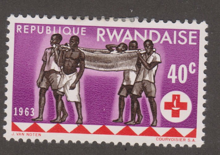 Rwanda 47 Litter bearers 1963