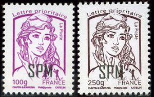 Scott #986-7 Marianne Overprints MNH