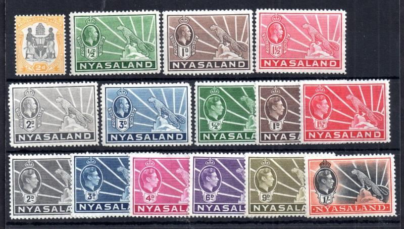 Nyasaland KGV-KGVI mint MH collection WS10683