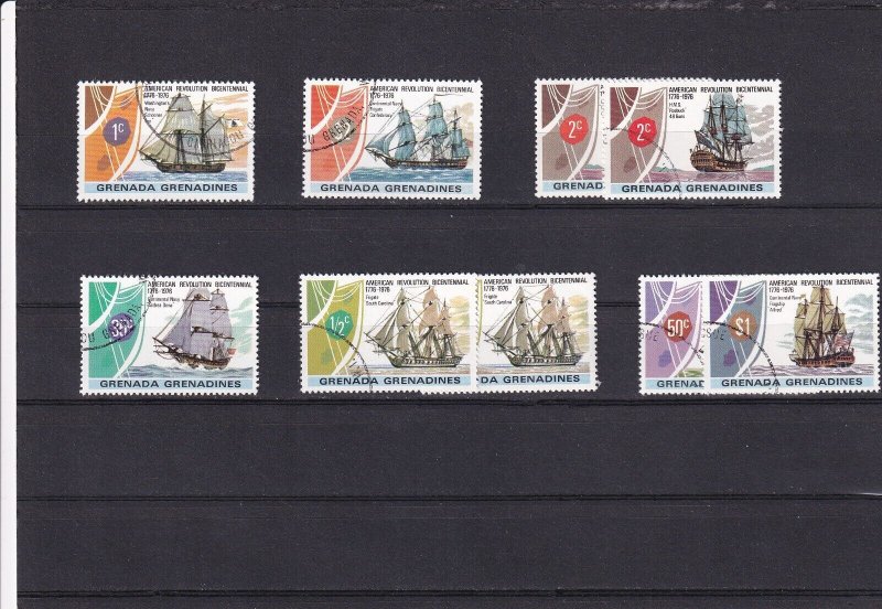 SA06a Grenada Grenadines 1976 200th Anniv American Revolution-Sails FDI stamps