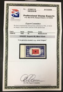 MOMEN: US STAMPS #918 MINT OG NH PSE GRADED CERT SUP-98 LOT #89418