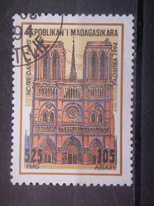 Madagascar, 1995, used 105f, Cathedrals, Scott 1210-14