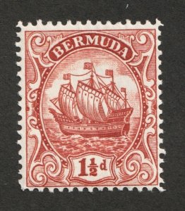 1934 Bermuda Sc #84 - 1½d Sailing Ship Caravel - MH postage stamp Cv$11