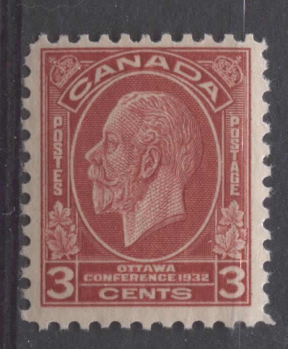 Canada #192 3c Deep Scarlet Vermilion 1932 Ottawa Conference Cream Gum VF-75 NH