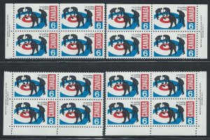 CANADA SC# 490 PL#1 B/4 MATCHING SET  VF/MNH 1969