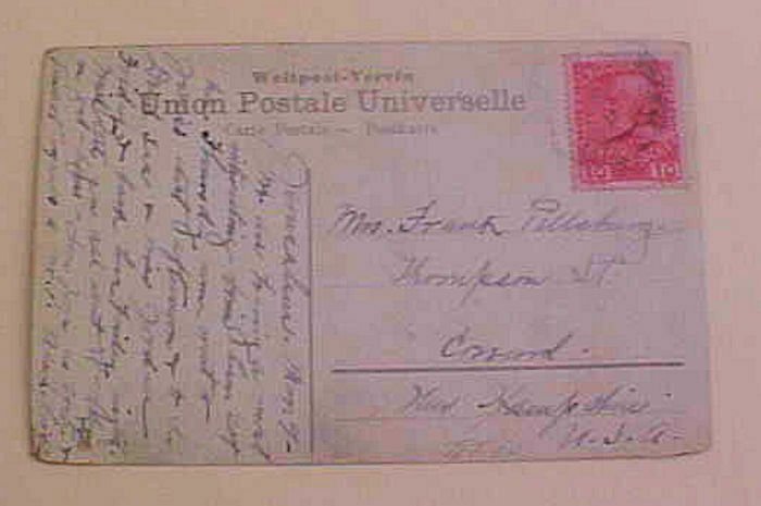 AUSTRIA  PALESTINE JERUSALEM  CANCEL JORDAN CARD CIRCA 1910