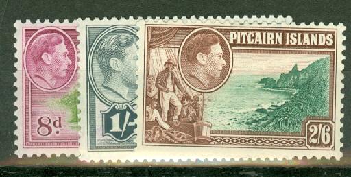 Pitcairn Islands 1-8 mint including 5A and 8A CV $75.90, scan shows only a few