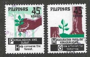 Philippines 1253-1254 Complete Used SC: $.50