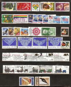 U.S. Used Commemoratives All From 1987 - 38 Stamps