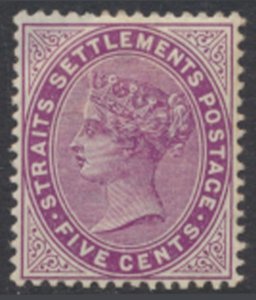 Straits Settlements SG 48  SC# 38  MH see details & scans    