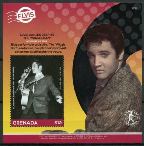 Grenada 2017 MNH Elvis Presley His Life in Stamps Wiggle Ban Music 1v S/S I