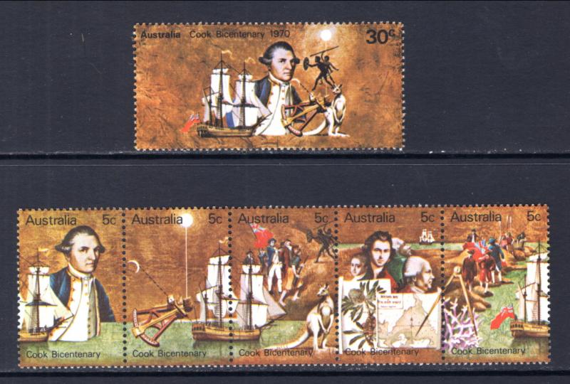 Australia 477-482 Captain Cook MNH VF