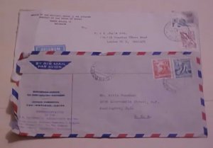 YUGOSLAVIA  on 1954 COVER TO WASH DC & 1987 BURMA EMBASSY