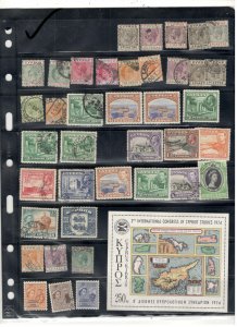 CYPRUS COLLECTION ON STOCK SHEET, MINT/USED