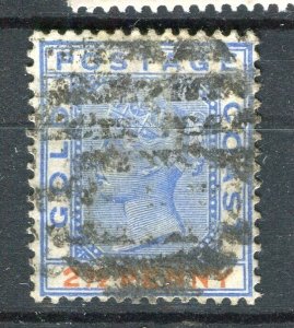 GOLD COAST; 1890s early classic QV issue used Shade of 2.5d value