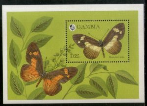 Gambia 1994 Butterflies Moth Insect Sc 1576 M/s MNH # 455