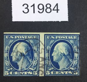 US STAMPS #347 IMPERF PAIR USED LOT #31984