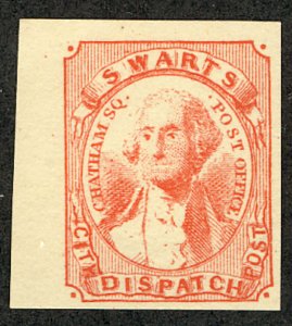 US #LOCAL 136L4 VF mint in red, no gum, fresh color