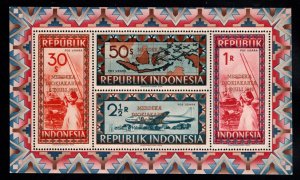 Republic of Indonesia Scott 118 MNH** Overprinted souvenir sheet see back scan