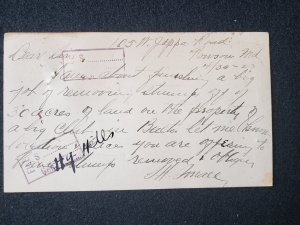 UX27. Jefferson, 1 cent, US Postal Cards.  Cancelled.VF cond.