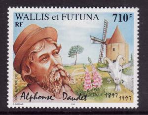 Wallis & Futuna-Sc#C200-unused NH Airmail set-Writer-Alphonse Daudet-1997-