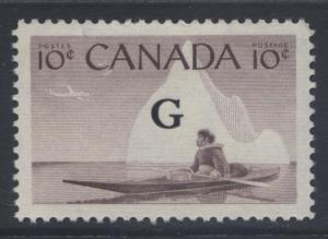 Canada-Scott O39 -G Overprints -1955-MVLH - Single 10c Stamp-Lot1