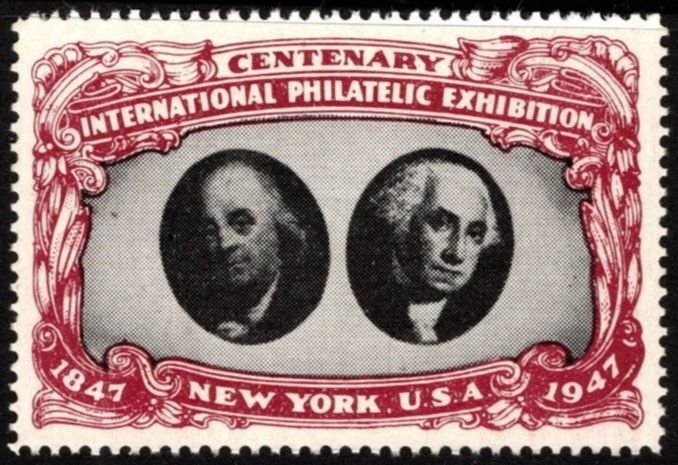 1947 US Poster Stamps Centenary International Philatelic Exhibition Set/4 MNH