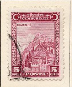 Turkey 1930 Early Issue Fine Used 5k.  230733