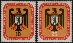 ✔️ GERMANY BERLIN 1956 - BUNDESRAT MEETING - SC. 9N118/9N119 ** MNH [GEB136]