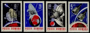 Romania 1845-8 MNH Space, Venera 3, Luna 9, Gemini 6 & 7