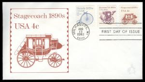 #1898A Stagecoach 1890s Andrews FDC