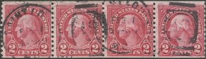 # 599 Used Unknown Ink At Top ( Gripper Gracks??? ) Carmine George Washington