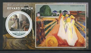 GUINEA-BISSAU 2023 160th ANN OF PAUL EDVARD MUNCH PAINTINGS S/SHEET MINT NH