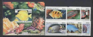 Guinea 1403-09 MNH Fishes SCV9.05