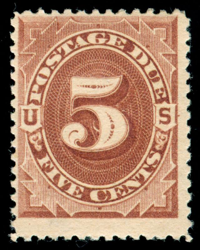 MOMEN: US STAMPS #J18 RED BROWN MINT OG H