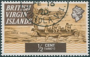 British Virgin Islands 1970 ½c Carib Canoe SG240 used