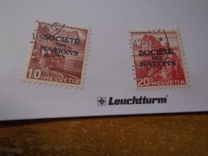 Switzerland  #  2 O68/ O69  used