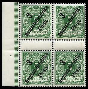 German East Africa #7 (Mi. 7ZS) Cat€60+, 1896 3pes on 5pf green, left margi...
