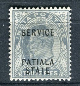 INDIA; PATIALA early 1900s ED VII issue Mint hinged Shade of 3p. value