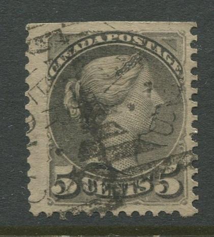 Canada  #38  Used  1876 QV Single 5c Stamp