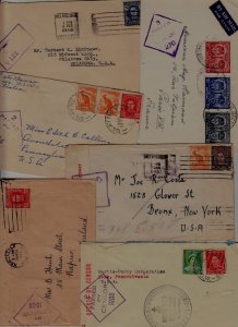 Australia 6 censored covers/cards 1943-45
