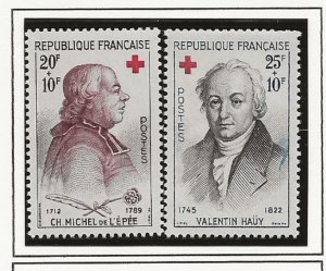 France 1959 Red Cross personalities set of 2 sg.1448-9   MNH