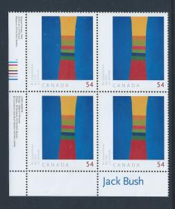 Canada #2321 LL PL BL Art Canada: Jack Bush 54¢ MNH2