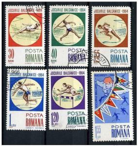 Romania  1964 - Scott 1654 .. 1659 (6) CTO - Balkan Games