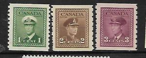 CANADA, 263-265  MNH, KING GEORGE V