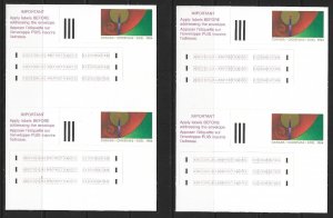 CANADA - 1984 CHRISTMAS STICK N TIC POSTAGE EXPERIMENTAL LABELS MNH