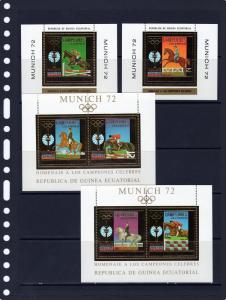 Equatorial Guinea 1972 Munich Olympic 10 S/S Perforated Mi B21/30 MNH VF